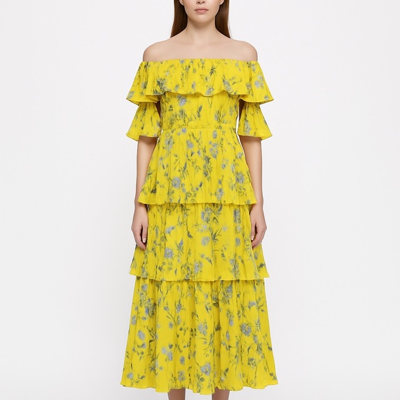 Layered Off The Shoulder Dress The Dyxey - Picture 8 of 10